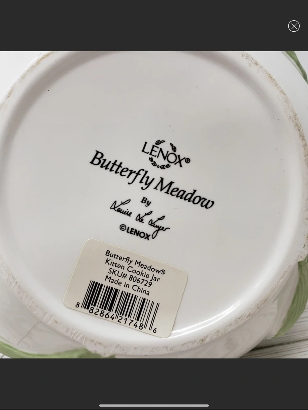 Lenox Butterfly Meadow Cookie Jar NewinBox